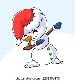 Caricatura de un muñeco de nieve sobre doblaje