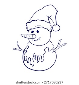 Netter Schneemann Cartoon Vektorgrafik-Design