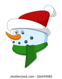 Cute Snowman Character Face