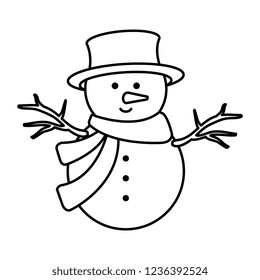 cute snowman christmas character