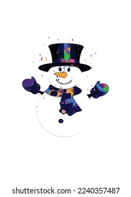 Cute Snowman Cold Illustration Creative Design