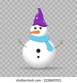 cute snowman decoration christmas icon template
