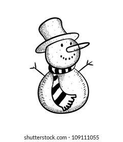 Cute snowman doodle