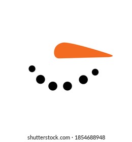 Cute Snowman Face Illustration vector