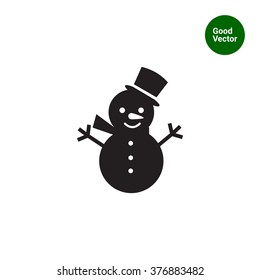 Cute snowman icon