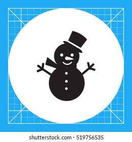 Cute snowman icon
