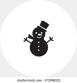 Cute snowman icon