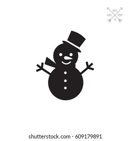 Cute snowman icon