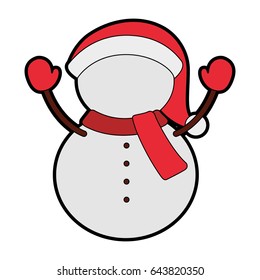 cute snowman icon