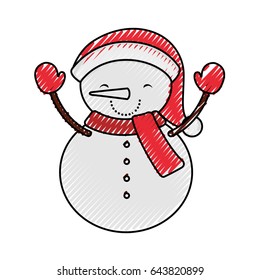 cute snowman icon