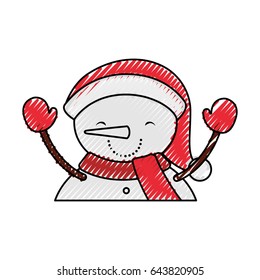 cute snowman icon