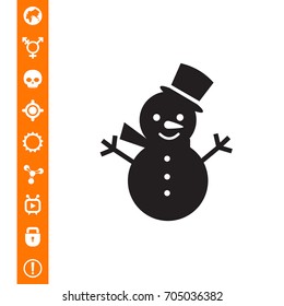 Cute snowman icon