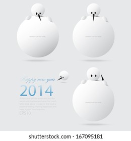 Cute Snowman : Illustration EPS10