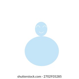 Cute snowman illustration with a simple winter theme, perfect for Christmas designs and festive graphics.