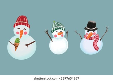 Cute Snowman Illustration, vector file