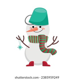 Un muñeco de nieve con fondo blanco