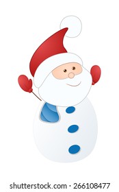 Cute Snowman Santa