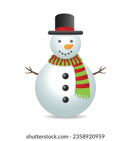 Cute Snowman with scarf vector design