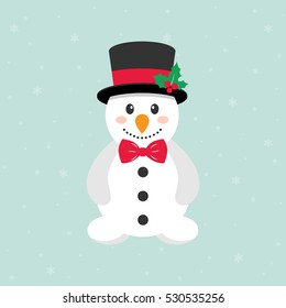 cute snowman with tie