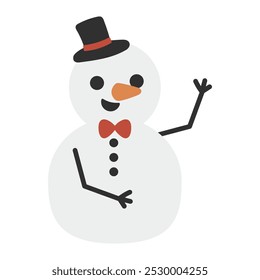 Cute Snowman Vector - 02