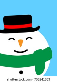 cute snowman vector for card printable
