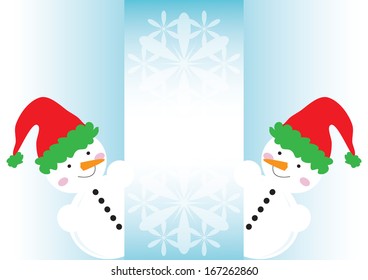  cute snowmen banner