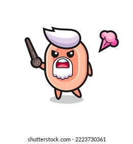 cute soap grandpa is getting angry , cute style design for t shirt, sticker, logo element