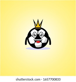 Cute Soccer Cartoon Character Vector Illustration. Outline, Modern, And Funny Art. Perferct For Football Club, Supporter, And Other.