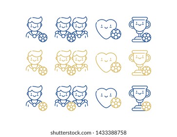Cute soccer vector icons for any use