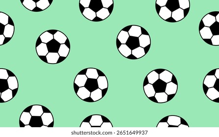 Cute soccerballs pattern background vector design