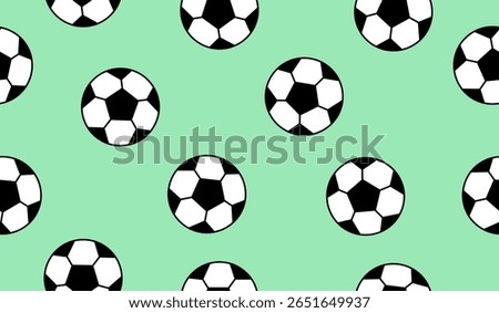 Cute soccerballs pattern background vector design