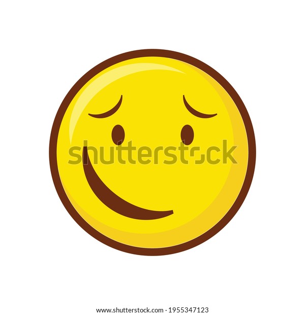 Cute Social Media Smirking Face Emoji Stock Vector Royalty Free 1955347123 Shutterstock