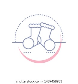 cute socks baby isolated icon
