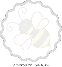 Cute soft green note paper with bees background