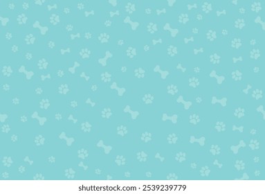 Patrón de pata y hueso pastel lindo y suave ideal para la tienda de mascotas y fondos de Sitio web