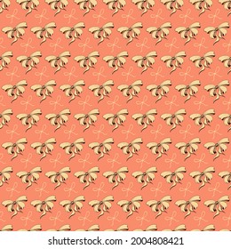 Los dulces y suaves bollos románticos son un patrón impecable. Bastante plana arcos abstractos e interminables textura para tela, textil, cosmética, paquete, papelería, papel envolvente, fondo. Alegre diseño de doodles festivos.