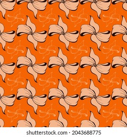Los dulces y suaves bollos románticos son un patrón impecable. Bastante plana arcos abstractos e interminables textura para tela, textil, cosmética, paquete, papelería, papel envolvente, fondo. Alegre diseño de doodles festivos.