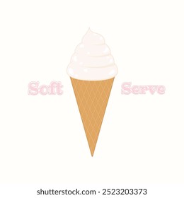 süßes Soft-Serve-Symbol für Ihr Menü, Vektorgrafik