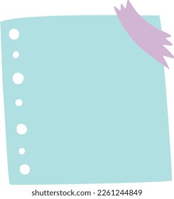 Cute soft sticky note illustration