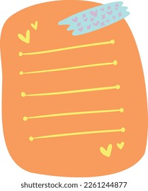 Ilustración de nota adhesiva suave y suave