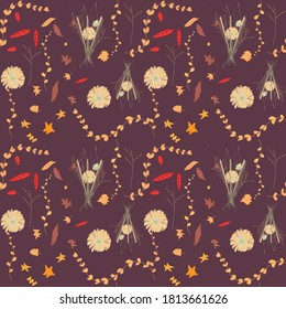 Patrón floral sin costuras de color suave y suave. Patrón sin inconvenientes con flores decorativas al estilo de los bebés. Perfecto para tela infantil, textil, tapicería de vivero. Ilustración vectorial.