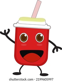 cute softdrink doodle for children book ,ilustration vector