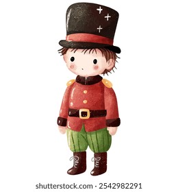 Cute Soldier Boy in Uniform