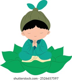 Cute Soma god sitting on Lotus