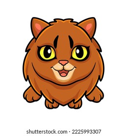 Cute somali cat cartoon flying