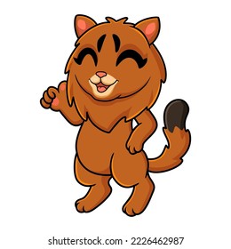 Cute somali cat cartoon giving thumbs up