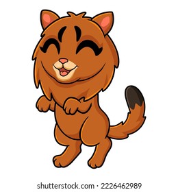 Cute somali cat cartoon standing