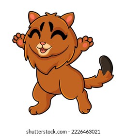 Cute somali cat cartoon standing