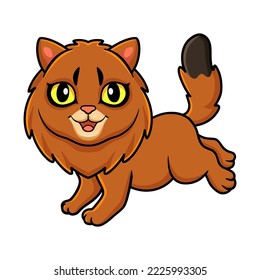 Cute somali cat cartoon walking