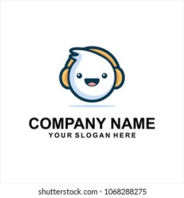 cute sound logo vector
